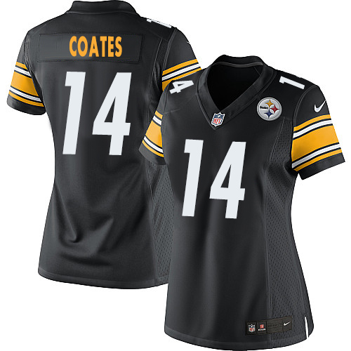 Women's Limited Sammie Coates Nike Jersey Black Home - #14 NFL Pittsburgh Steelers